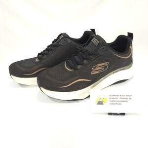 Skechers D'Lux Lace Up Athletic Walking Shoe Womens Size 7 149837 Black